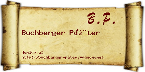 Buchberger Péter névjegykártya